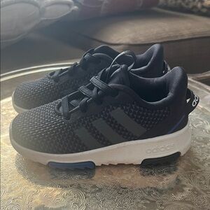 Adidas Kids Black Slip On Sneaker Shoes